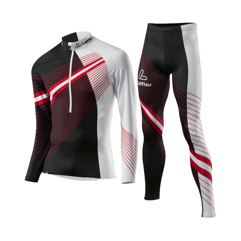 Löffler costume de course WorldCup noir-rouge (enfants)